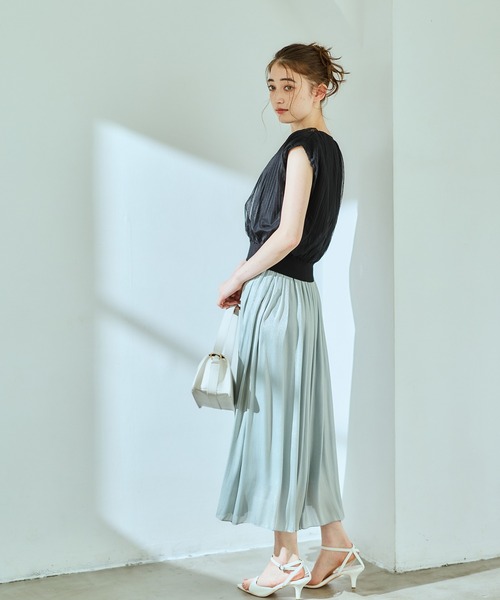 12Twelve Agenda(トゥエルブ アジェンダ)の「クールタッチパウダリーサテンスカンツ(その他パンツ・レディース・アイボリー/ブラウン/ネイビー/ミント・M)」の17枚目の写真