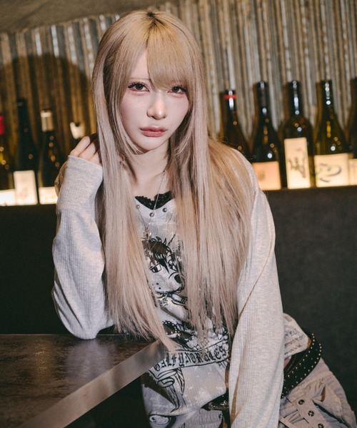 GALFY(ガルフィー)の「【GALFY】あの頃の兄ちゃん SKULL TEE / 【ガルフィー】スカル長袖Tシャツ(Tシャツ/カットソー・メンズ・グレー/ブラック/ホワイト・M/L)」の2枚目の写真