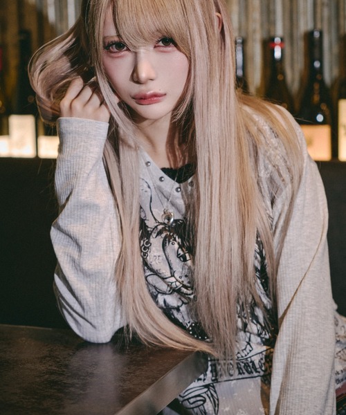 GALFY(ガルフィー)の「【GALFY】あの頃の兄ちゃん SKULL TEE / 【ガルフィー】スカル長袖Tシャツ(Tシャツ/カットソー・メンズ・グレー/ブラック/ホワイト・M/L)」の4枚目の写真