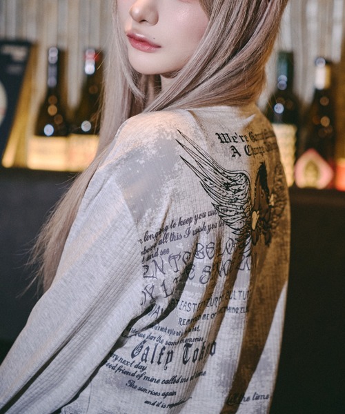 GALFY(ガルフィー)の「【GALFY】あの頃の兄ちゃん SKULL TEE / 【ガルフィー】スカル長袖Tシャツ(Tシャツ/カットソー・メンズ・グレー/ブラック/ホワイト・M/L)」の7枚目の写真