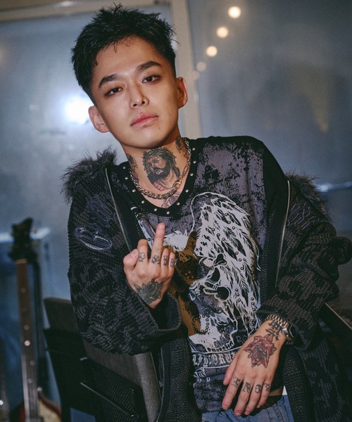 GALFY(ガルフィー)の「【GALFY】あの頃の兄ちゃん SKULL TEE / 【ガルフィー】スカル長袖Tシャツ(Tシャツ/カットソー・メンズ・グレー/ブラック/ホワイト・M/L)」の15枚目の写真