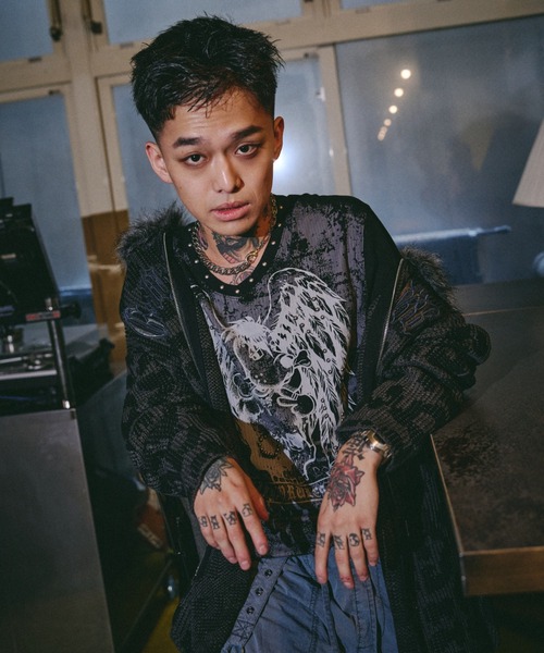 GALFY(ガルフィー)の「【GALFY】あの頃の兄ちゃん SKULL TEE / 【ガルフィー】スカル長袖Tシャツ(Tシャツ/カットソー・メンズ・グレー/ブラック/ホワイト・M/L)」の17枚目の写真