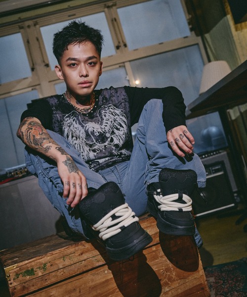 GALFY(ガルフィー)の「【GALFY】あの頃の兄ちゃん SKULL TEE / 【ガルフィー】スカル長袖Tシャツ(Tシャツ/カットソー・メンズ・グレー/ブラック/ホワイト・M/L)」の22枚目の写真