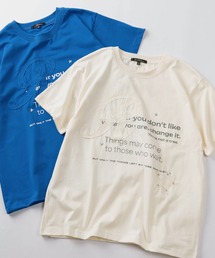 RESHAM（レーシャム）の「【82】Y2K スタッズ ワッペン メッセージプリント クルーネックTシャツ/ユニセックス/レディース/メンズ（Tシャツ/カットソー）」
