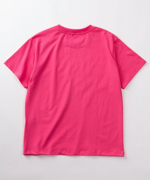 SlashDate(スラッシュデイト)の「【82】Y2K スタッズ ワッペン メッセージプリント クルーネックTシャツ/ユニセックス/レディース/メンズ(Tシャツ/カットソー・レディース・ピンク/アイボリー/ブラック/ブルー・S/L/M)」の9枚目の写真