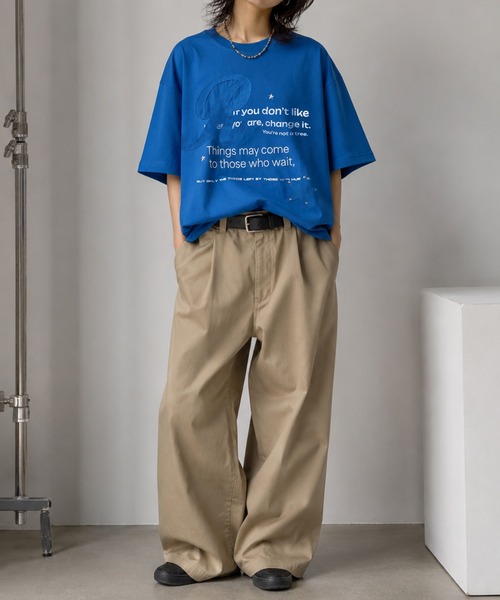 SlashDate（スラッシュデイト）の「【82】Y2K スタッズ ワッペン メッセージプリント クルーネックTシャツ/ユニセックス/レディース/メンズ（Tシャツ/カットソー・レディース・ピンク/アイボリー/ブラック/ブルー・S/L/M）」の14枚目の写真