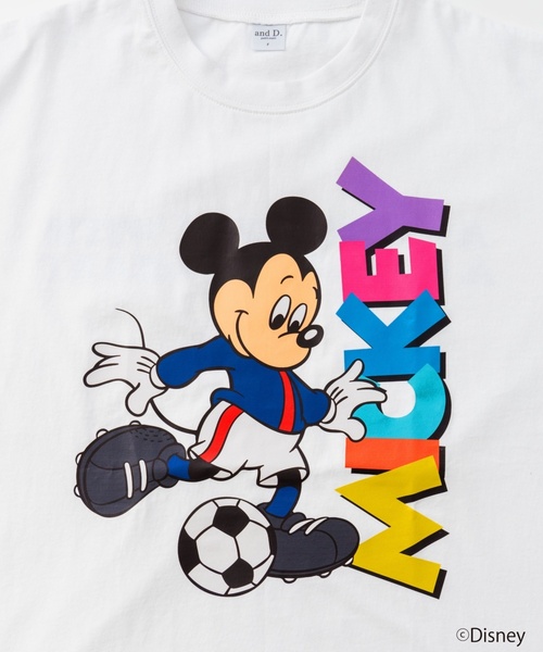 and D. petit main(アンドディープティマイン)の「【親子リンク】【Disney】【DAD】サッカー半袖Tシャツ(Tシャツ/カットソー・レディース・ホワイト・F)」の3枚目の写真