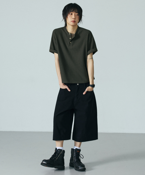 LXT（エルエックスティー）の「ツイルコットンワイドバミューダパンツ[ブラック]（その他パンツ・メンズ・その他・SMALL/MEDIUM/LARGE/X-LARGE）」の12枚目の写真