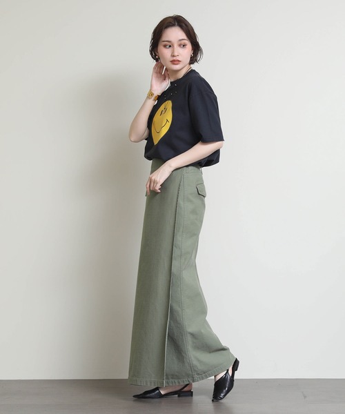 Re Fiina(フィーナ)の「スマイルTEE(Tシャツ/カットソー・レディース・オフホワイト/チャコールグレー・M)」の8枚目の写真