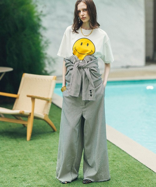 Re Fiina(フィーナ)の「スマイルTEE(Tシャツ/カットソー・レディース・オフホワイト/チャコールグレー・M)」の22枚目の写真