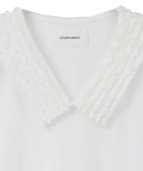 LOGEMENT DE CLAIRE（ロジュモンドクレール）の「《追加》【LOURMARIN】フリルカラープルオーバー（Tシャツ/カットソー・レディース・キャメル/ブラック/オフホワイト・FREE）」の13枚目の写真