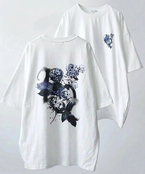Cool & Dry Ponte Flower Motif Tee / 〈接触冷感 吸水速乾〉クール