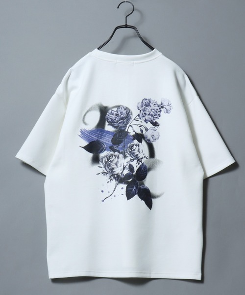 ANPAS(アンパス)の「Cool & Dry Ponte Flower Motif Tee / 〈接触冷感 吸水速乾〉クール&ドライ ポンチフラワーグラフィックTシャツ 半袖 カットソー メンズ レディース ユニセックス(Tシャツ/カットソー・メンズ・ホワイト・M)」の3枚目の写真
