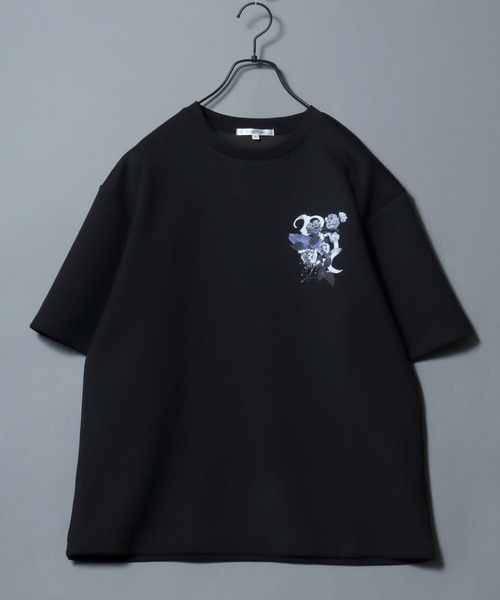 ANPAS(アンパス)の「Cool & Dry Ponte Flower Motif Tee / 〈接触冷感 吸水速乾〉クール&ドライ ポンチフラワーグラフィックTシャツ 半袖 カットソー メンズ レディース ユニセックス(Tシャツ/カットソー・メンズ・ホワイト・M)」の6枚目の写真