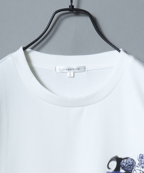 ANPAS(アンパス)の「Cool & Dry Ponte Flower Motif Tee / 〈接触冷感 吸水速乾〉クール&ドライ ポンチフラワーグラフィックTシャツ 半袖 カットソー メンズ レディース ユニセックス(Tシャツ/カットソー・メンズ・ホワイト・M)」の10枚目の写真