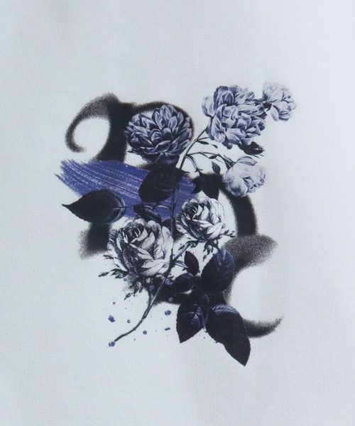 ANPAS(アンパス)の「Cool & Dry Ponte Flower Motif Tee / 〈接触冷感 吸水速乾〉クール&ドライ ポンチフラワーグラフィックTシャツ 半袖 カットソー メンズ レディース ユニセックス(Tシャツ/カットソー・メンズ・ホワイト・M)」の4枚目の写真