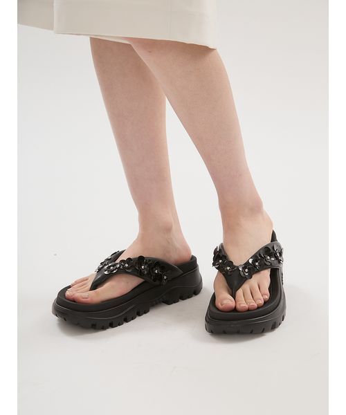SHAKA(シャカ)の「【emmi×SHAKA】KHAZANA THONG EX for emmi(スニーカー・レディース・ブラック・24/23/22/25)」の3枚目の写真