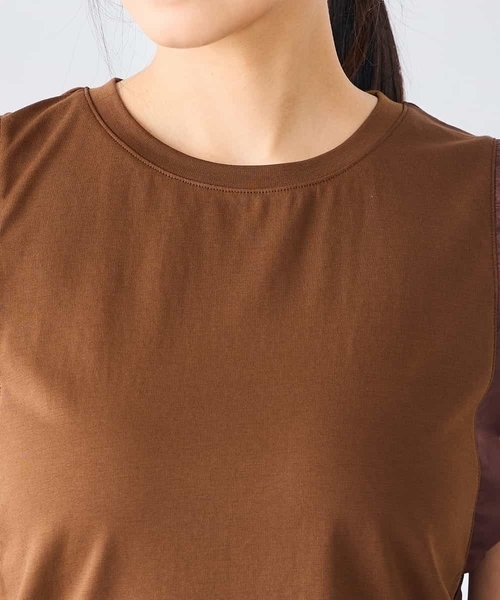a.v.v（アーヴェヴェ）の「オーガンジースリーブトップス（Tシャツ/カットソー・レディース・レッド/ブラウン・39）」の14枚目の写真