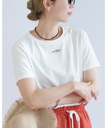 【接触冷感】ワンポイント刺繍ロゴTシャツ
