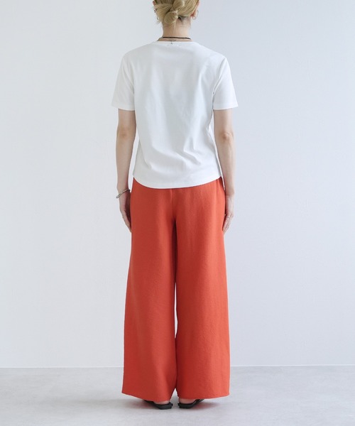 reca（レカ）の「【接触冷感】ワンポイント刺繍ロゴTシャツ（Tシャツ/カットソー・レディース・オフホワイト/ブラック・FREE）」の15枚目の写真