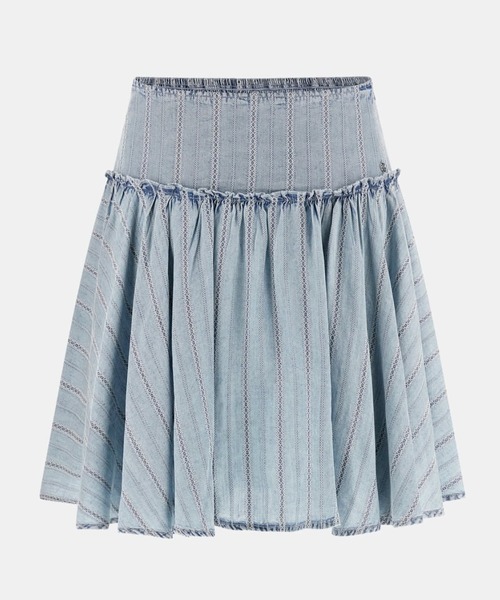 Guess(ゲス)の「REMEDIOS Skirt スカート デニムスカート ミニスカート(スカート・レディース・ライトインディゴブルー・26inch/25inch/24inch)」の5枚目の写真