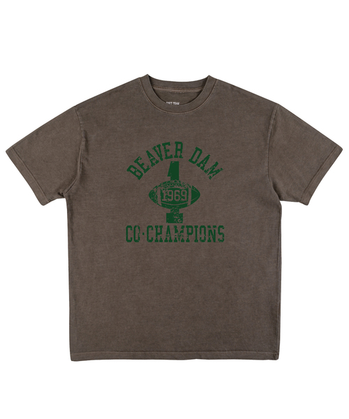 NAVYTEAM（ネイビーチーム）の「BEAVER DAM 1969 ピグメント半袖Tシャツ(4色)（Tシャツ/カットソー・レディース・チャコール/ブラウン/ブルー/バーガンディー・SMALL/MEDIUM/LARGE/X-LARGE）」の2枚目の写真