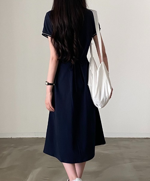 FAVORITO（ファヴォリート）の「襟付きワンピース（ワンピース・レディース・ベージュ/ネイビー・F）」の13枚目の写真