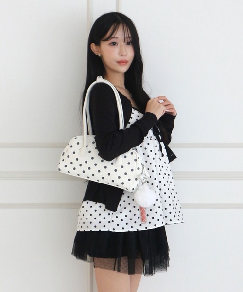 ALLuRing ChaRm（アリュリングチャーム）の「French Girly Dot Ensemble / フレンチガーリードットアンサンブル 2点セット（アンサンブル・レディース・ブラック・FREE）」の4枚目の写真