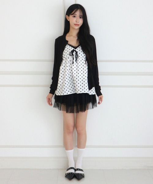 ALLuRing ChaRm（アリュリングチャーム）の「French Girly Dot Ensemble / フレンチガーリードットアンサンブル 2点セット（アンサンブル・レディース・ブラック・FREE）」の8枚目の写真