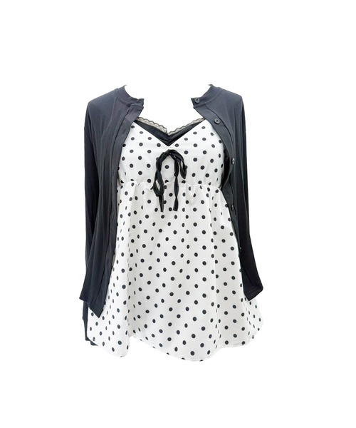 ALLuRing ChaRm（アリュリングチャーム）の「French Girly Dot Ensemble / フレンチガーリードットアンサンブル 2点セット（アンサンブル・レディース・ブラック・FREE）」の13枚目の写真