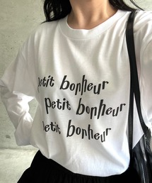 ブラックグラフィックロンT/長袖Tシャツ(hsyd)