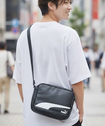 【PUMA/プーマ】【容量4L 高見えPUレザー】ビンテージPUショルダーバッグ 内ポケット付き レトロ ストリート y2k スポーツミックス 古着風 おしゃれ ユニセックス