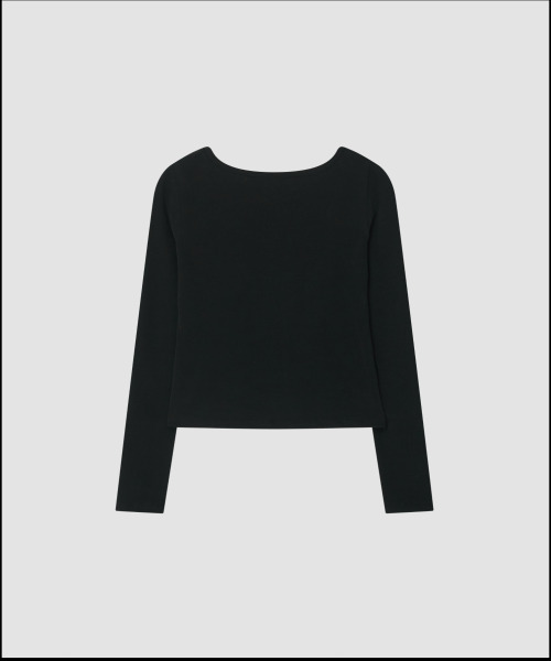 THE LILLE(ザ リル)の「Lay Scoop Neck T_Black(Tシャツ/カットソー・レディース・その他・FREE)」の3枚目の写真