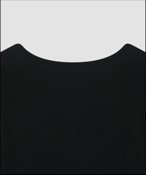 THE LILLE(ザ リル)の「Lay Scoop Neck T_Black(Tシャツ/カットソー・レディース・その他・FREE)」の4枚目の写真