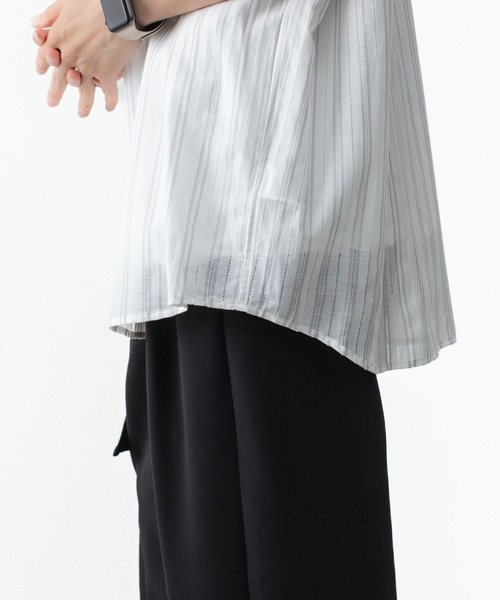 ATTACHMENT(アタッチメント)の「ストライプ レノクロス S/S シャツ / STRIPE LENO CLOTH S/S SHIRT(シャツ/ブラウス・メンズ・ブラック/ホワイト/グレー・1/2/3)」の14枚目の写真