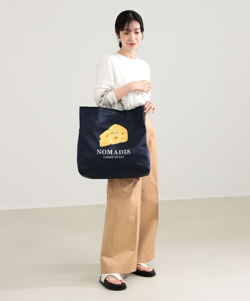 Demi-Luxe BEAMS(デミルクス ビームス)の「【WEB限定】NOMADIS / PANTRY SAC2 トートバッグ(トートバッグ・レディース・ネイビー/ホワイト・ONE SIZE)」の3枚目の写真