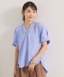袖タックスキッパーブラウス