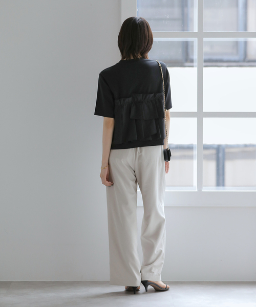 La TOTALITE(ラトータリテ)の「【洗える】ドッキングカットソー(Tシャツ/カットソー・レディース・ブラック/チャコールグレー・FREE)」の20枚目の写真
