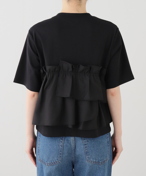 La TOTALITE(ラトータリテ)の「【洗える】ドッキングカットソー(Tシャツ/カットソー・レディース・ブラック/チャコールグレー・FREE)」の10枚目の写真