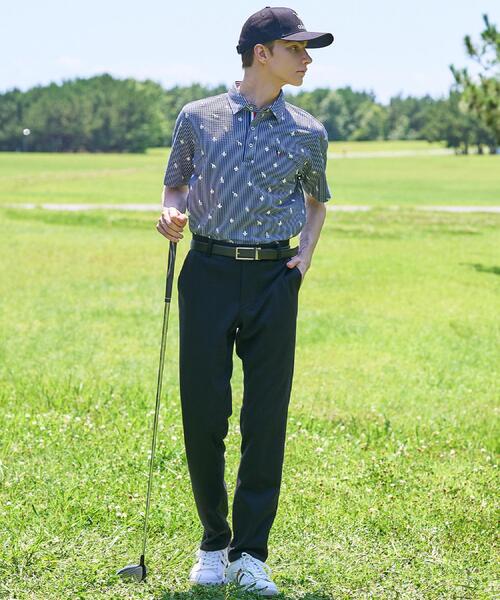 adabat(アダバット)の「【ADABAT NAVY】モノグラムサッカー半袖ポロシャツ(ポロシャツ・メンズ・ブルー系その他/ホワイト系3・46/48/50/52)」の7枚目の写真