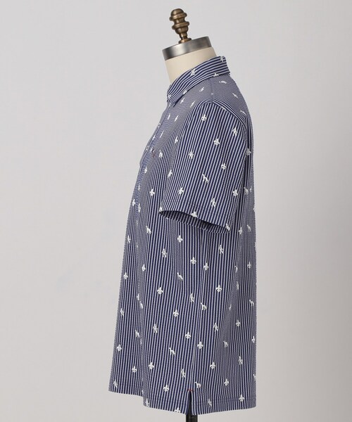 adabat(アダバット)の「【ADABAT NAVY】モノグラムサッカー半袖ポロシャツ(ポロシャツ・メンズ・ブルー系その他/ホワイト系3・46/48/50/52)」の9枚目の写真