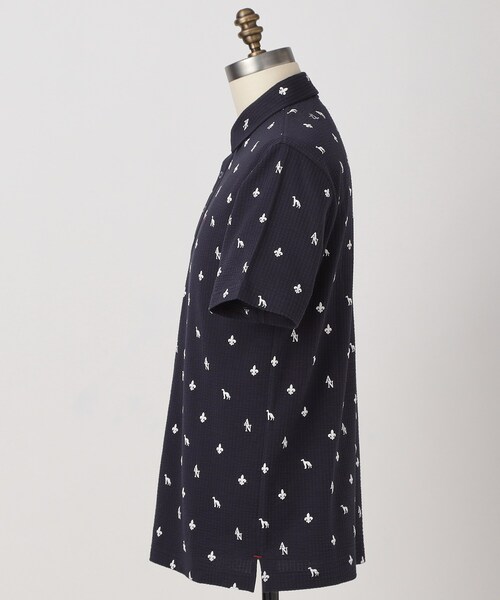 adabat(アダバット)の「【ADABAT NAVY】モノグラムサッカー半袖ポロシャツ(ポロシャツ・メンズ・ブルー系その他/ホワイト系3・46/48/50/52)」の15枚目の写真