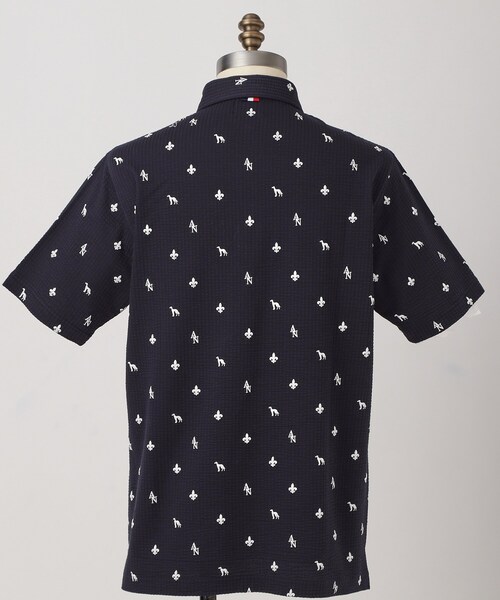 adabat(アダバット)の「【ADABAT NAVY】モノグラムサッカー半袖ポロシャツ(ポロシャツ・メンズ・ブルー系その他/ホワイト系3・46/48/50/52)」の17枚目の写真