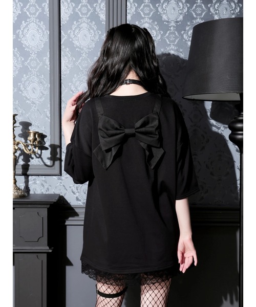 NOEMIE（ノエミー）の「病みうさハーネスバックリボンTシャツ（Tシャツ/カットソー・レディース・ピンク/ブラック・M）」の8枚目の写真