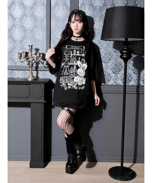 NOEMIE（ノエミー）の「病みうさハーネスバックリボンTシャツ（Tシャツ/カットソー・レディース・ピンク/ブラック・M）」の9枚目の写真