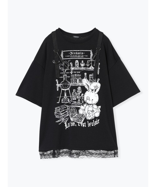 NOEMIE（ノエミー）の「病みうさハーネスバックリボンTシャツ（Tシャツ/カットソー・レディース・ピンク/ブラック・M）」の11枚目の写真