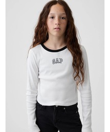 GAP（ギャップ）の「リブ クロップド リンガーTシャツ (キッズ)（Tシャツ/カットソー）」