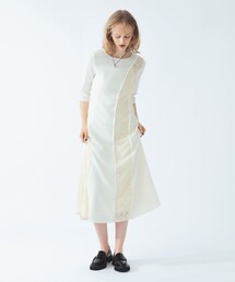 レース キリカエ ジャカード ワンピース