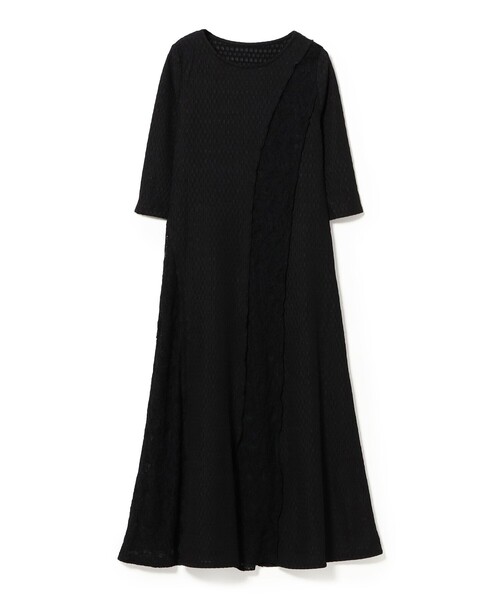 Ray BEAMS(レイビームス)の「レース キリカエ ジャカード ワンピース(ワンピース・レディース・ブラック/アイボリー・ONE SIZE)」の15枚目の写真