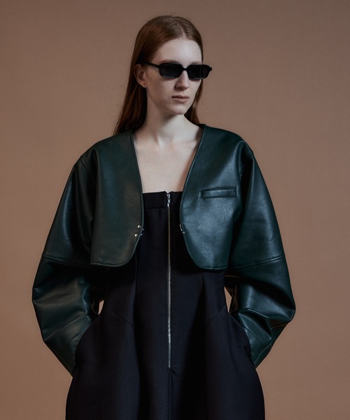 Vegan Leather Short Jacket/ヴィーガンレザーレザーショート